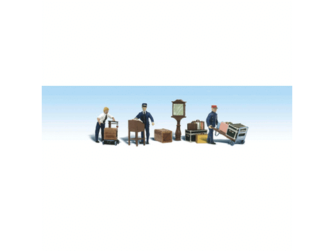 HO Scenic Accents(R) Figures -- Depot Workers & Accessories