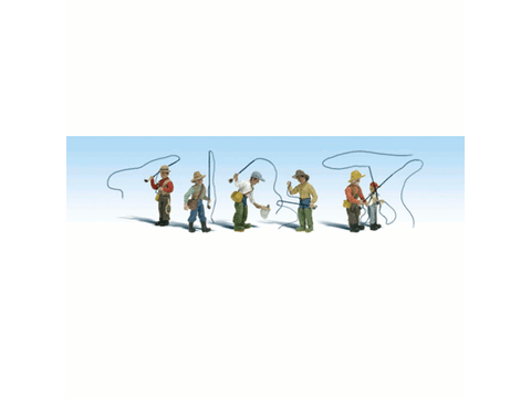 HO Scenic Accents(R) Figures -- Fly Fishermen pkg(6)