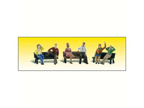 HO People on 3 Benches - Scenic Accents(R) -- pkg(6)
