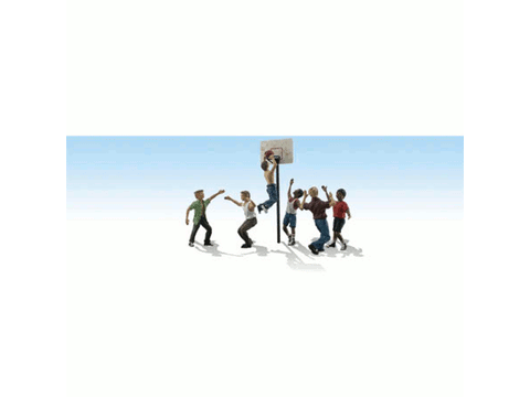 HO Scenic Accents(R) Figures -- Shootin' Hoops