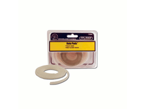 A Roto Wheel Cleaner(TM) Replacement Roto Pads(TM) - Tidy Track(TM) -- For HO & N Cleaners
