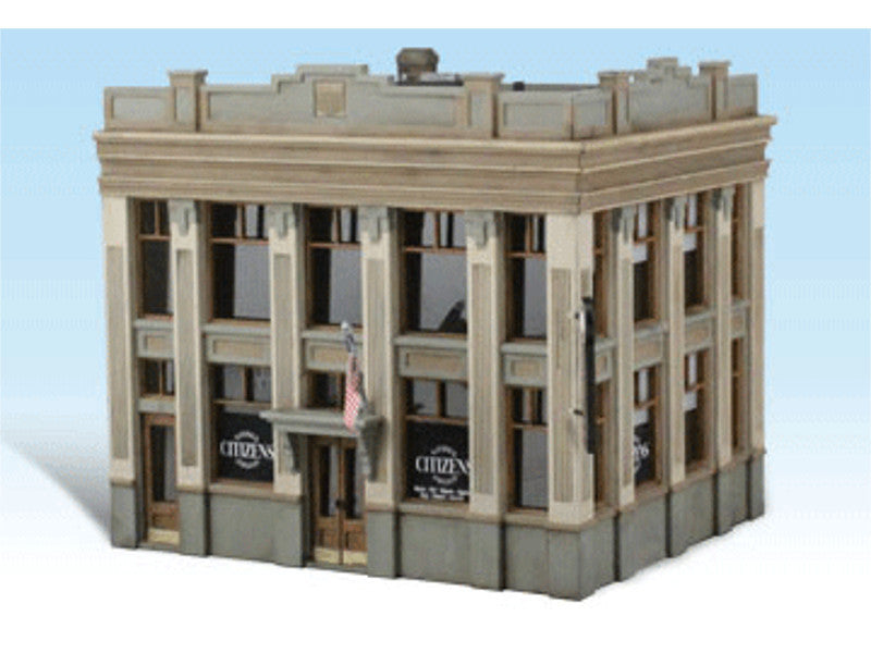 785-5033 HO Citizens Savings & Loan - Built-&-Ready Landmark Structures(R) -- Assembled - 5-1/2 x 4-1/8" 14 x 10.5cm