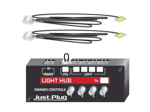 A  Lights & Hub Set - Just Plug Lighting System -- Warm White
