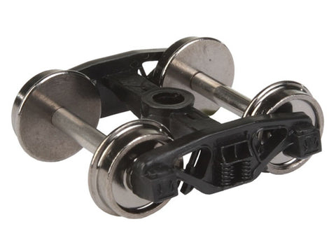 HO Rigid Truck w/33" Metal Wheels & Axles - 1 Pair -- 50-Ton Spring Plankless
