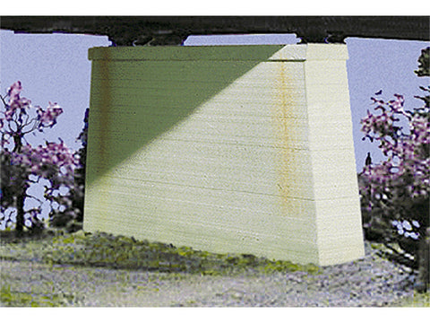 HO Bridge Pier for Double-Track Truss Bridge -- Fits 933-3012, Sold Separately - 5-3/8 x 1-1/8 x 3-3/8" 13.7 x 2.9 x 8.6cm