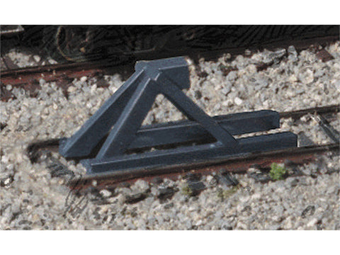 N Track Bumper - Built-ups -- Dark Gray pkg(5)