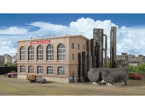 HO Gas Plant w/Washing Tank -- Kit - 16-1/2 x 7-7/8 x 7-7/8" 41.2 x 19.6 x 19.6cm