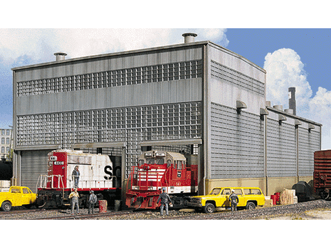 HO Diesel House -- Kit - 9-1/4 x 16-7/8 x 6-1/2" 23.5 x 42.8 x 16.4cm
