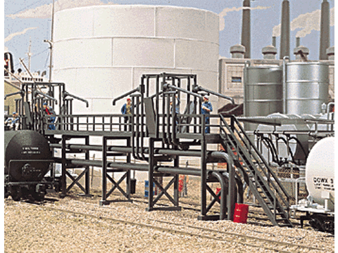 HO Oil Loading Platform -- Kit - 7 x 13/16" 17.8 x 2.1cm