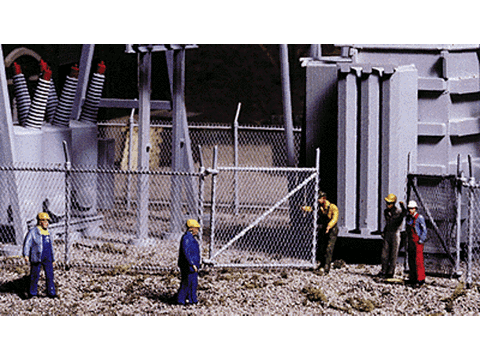 HO Chain Link Fence -- Kit - Approximately 80" 203cm, Up to 2 Gates
