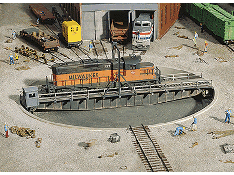 HO 90' Turntable -- Kit - Pit Diameter: 13-3/16" 33cm Bridge Holds Loco Up To 12-3/8" 30.9cm