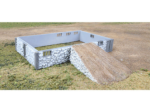 HO Fieldstone Barn Base & Ramp -- Kit