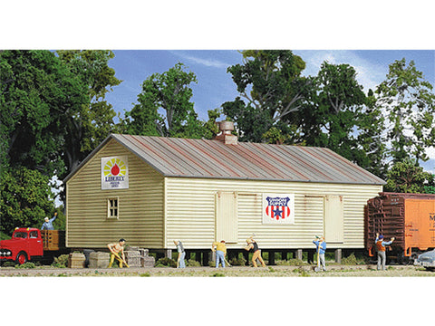 HO Storage Shed on Pilings -- Kit - 4-1/2 x 7 x 3-1/2" 11.4 x 8.9cm