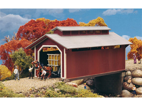 HO Willow Glen Covered Bridge -- Kit - 8-1/2 x 3-1/2 x 3-1/2" 21.2 x 8.7 x 8.7cm (At Roof)