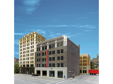 HO Parking Garage -- Kit - 9-3/8 x 7-7/8 x 9-3/4" 23.8 x 20 x 24.8cm
