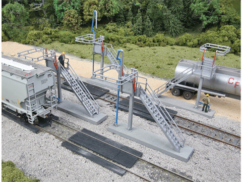 HO Four Modern Loading Racks - Kit