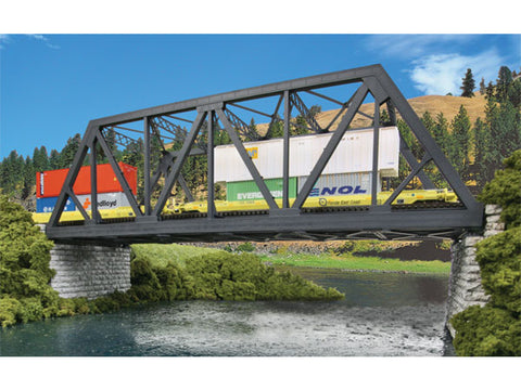 HO Modernized Double-Track Railroad Truss Bridge -- Kit - 15 x 5 x 4-1/2" 38.1 x 12.7 x 11.4cm
