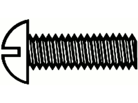 A 2-56 Brass Round Head Machine Screws -- 1/4 x .086" pkg(16)