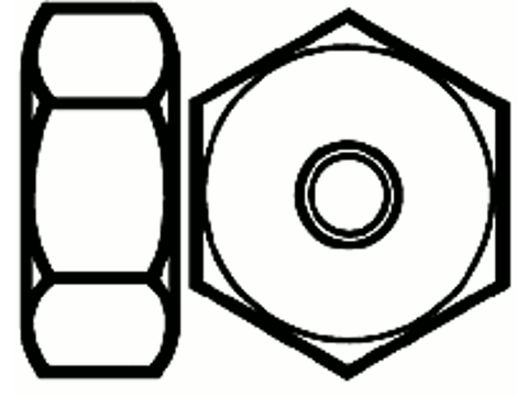 A Brass Hex Nuts pkg(12) -- 2-56; .072 x 1/8"