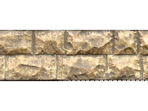 A Flexible Cut Stone Wall w/Self-Adhesive Backing -- Large Stones 13-3/4 x 3-1/2" 34.9 x 8.9cm