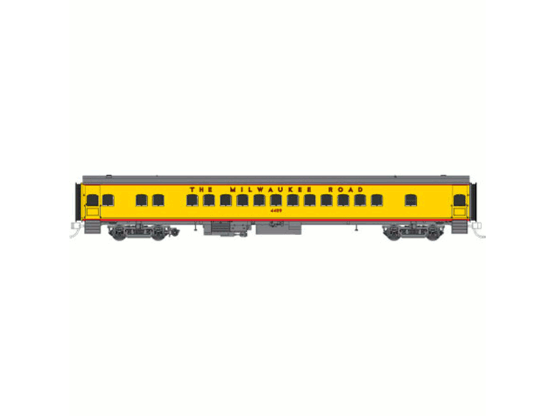 282-10040 HO Hiawatha Coach, MILW/UP Yellow & Gray #4418
