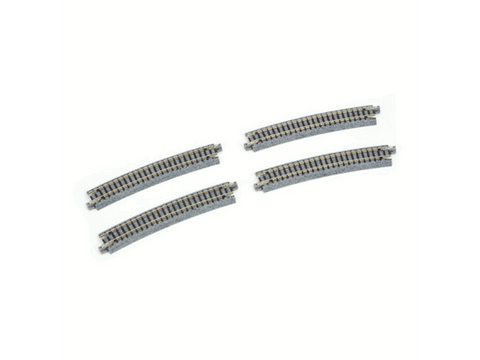 NCurved Roadbed Track Section - Unitrack -- 15-Degree, 19" 481mm Radius pkg(4)