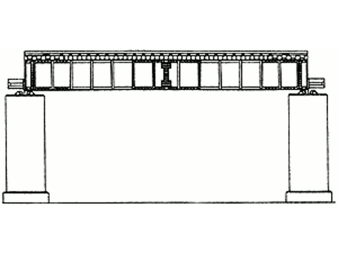 N 124mm 4-7/8" Deck Plate Girder Bridge, Black