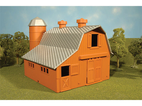 HO Plasticville Built-Up Building -- Dairy Barn