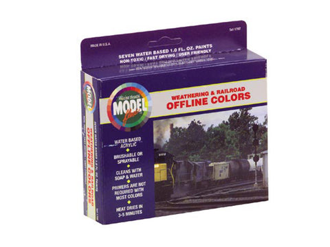 A Modelflex Paint Set -- Weathering & Railroad Off-Line Set of 7