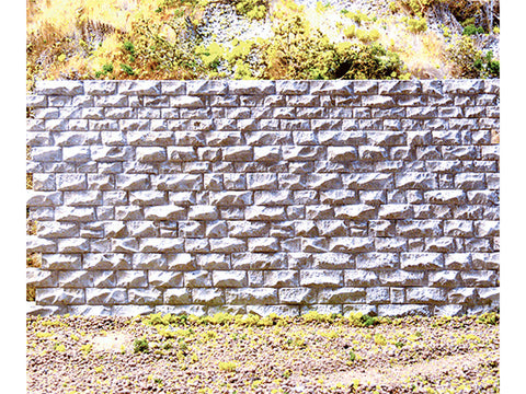 A Cut Stone Retaining Wall -- Medium 6-3/4 x 3-1/2" 17.1 x 8.9cm