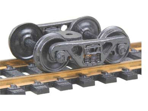 HO A.S.F.(R) 100-Ton Roller Bearing Fully Sprung Metal Trucks -- Code 110 (.110") 36" Smooth-Back RP-25 Wheels 1 Pair