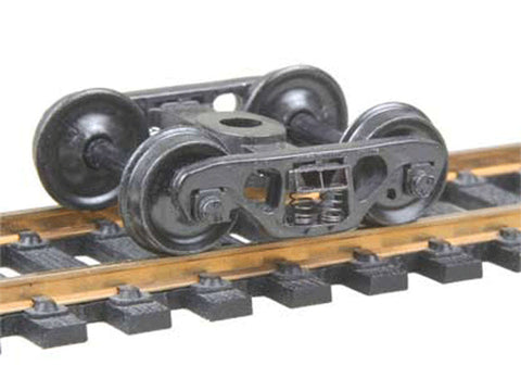 HO Barber(R) S-2 70-Ton Roller Bearing Fully Sprung Metal Trucks -- Code 110 (.110") 33" Smooth-Back RP-25 Wheels 1 Pair