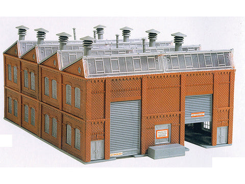 N Building Kits -- Twin Loco Shed - 11 x 5-5/16" 27.9 x 13.5cm; 14-1/4 x 1-1/2" 35.6 x 3.8cm