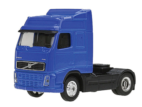 HO Diecast Truck - Volvo -- Blue, All Trucks Include Hard Plastic 2-pc. Stackable Display Box