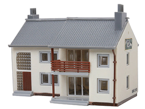 N Built-Up Buildings Lighted w/Two Figures -- Garden Apartments pkg(2)